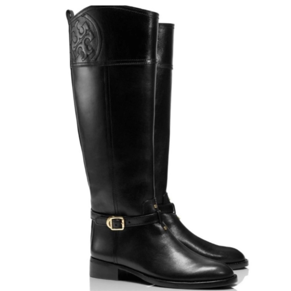 Tory Burch Black Marlene Riding Boot